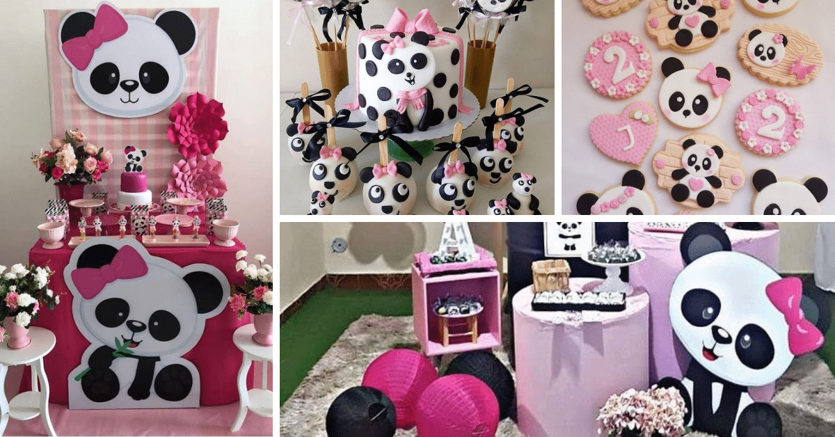 Festa Panda Rosa bolos decoracao ideias