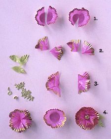 Ideias flores com forminhas de doce 7
