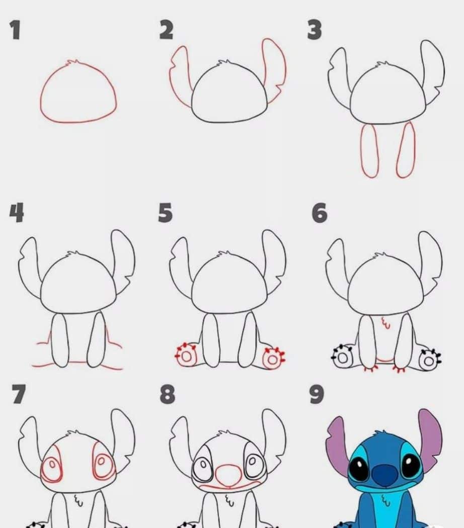 aprenda a desenhar o stitch 2