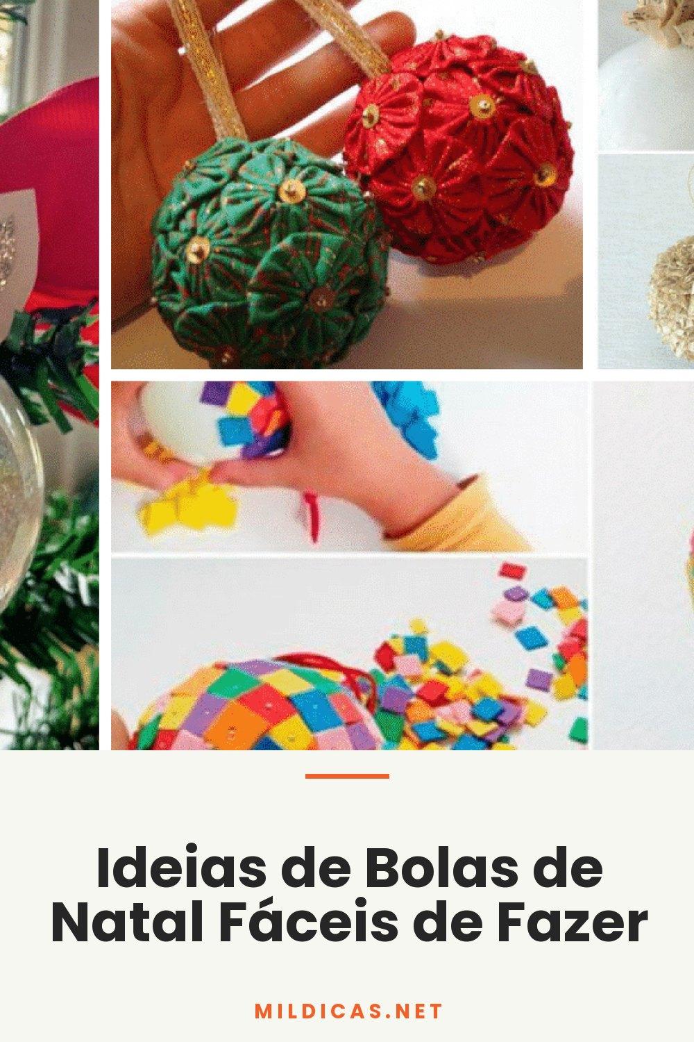 Ideias de Bolas de Natal Fáceis de Fazer