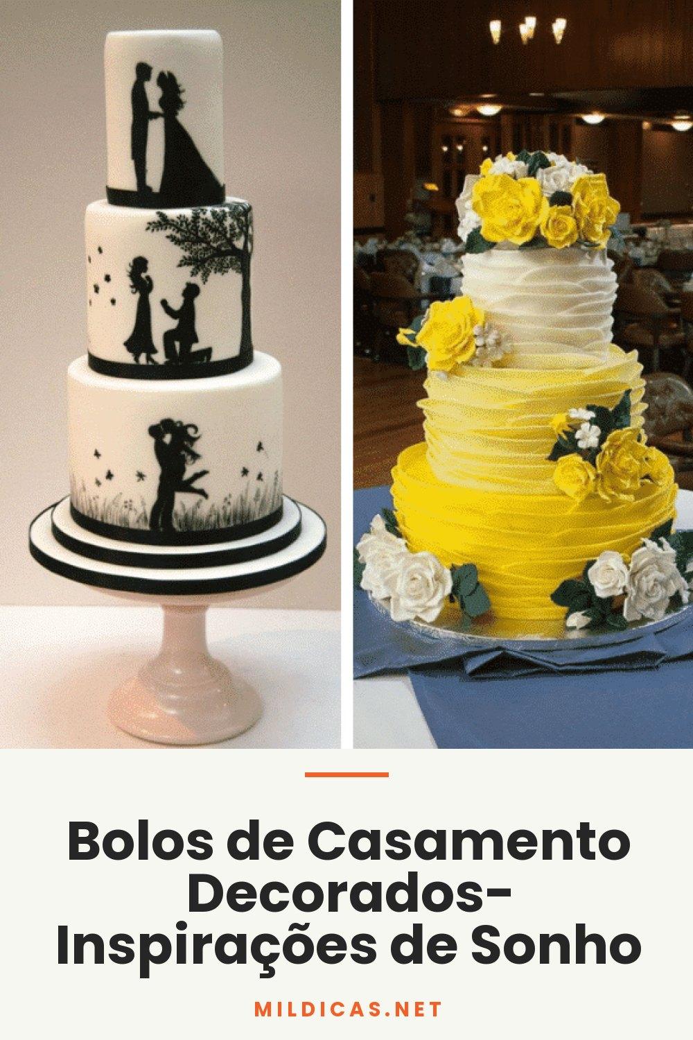 Bolos de Casamento Decorados- Inspirações de Sonho