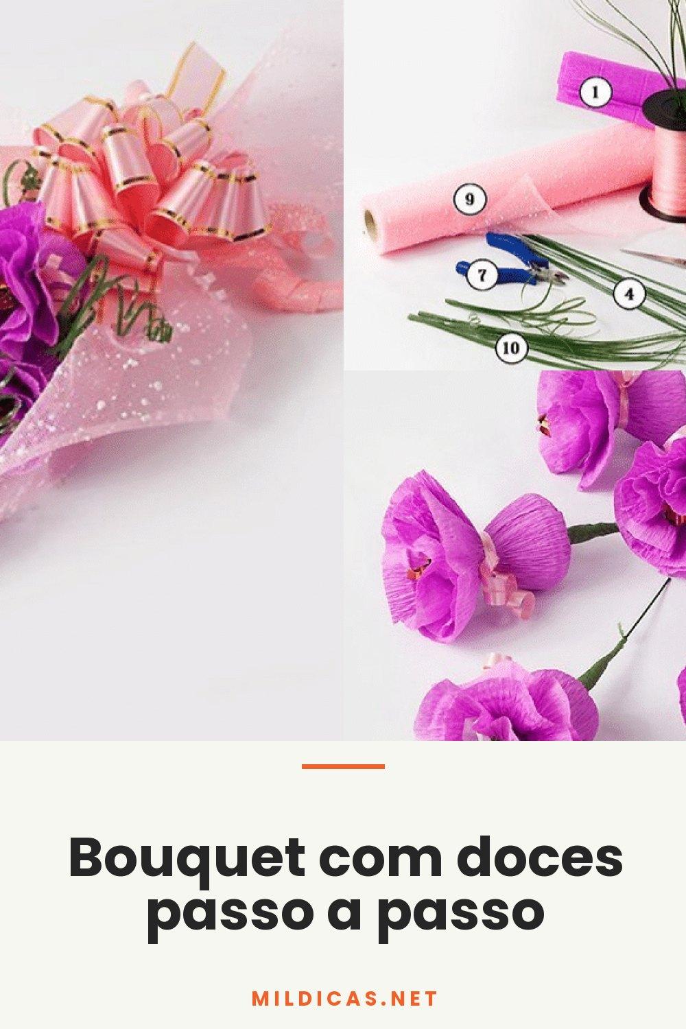 Bouquet com doces passo a passo