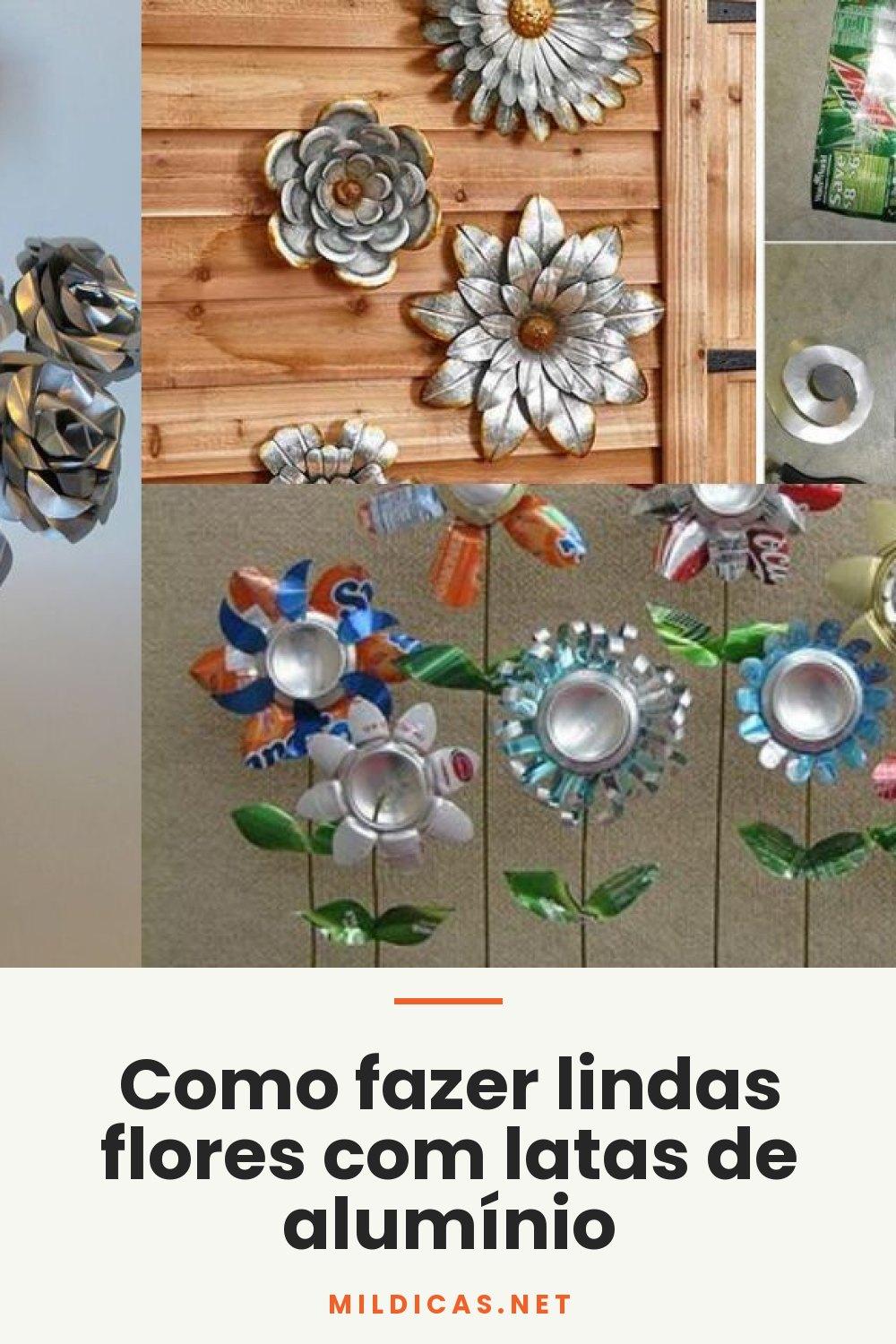 Como fazer lindas flores com latas de alumínio