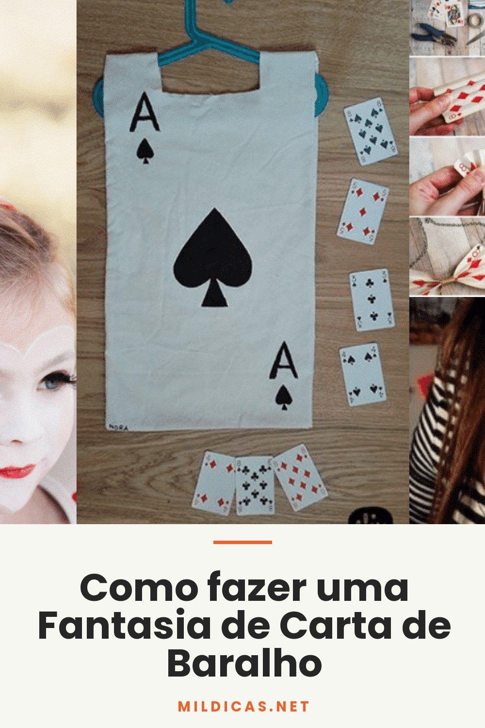 Como fazer uma Fantasia de Carta de Baralho
