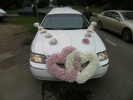 decoracao carro noivos flores