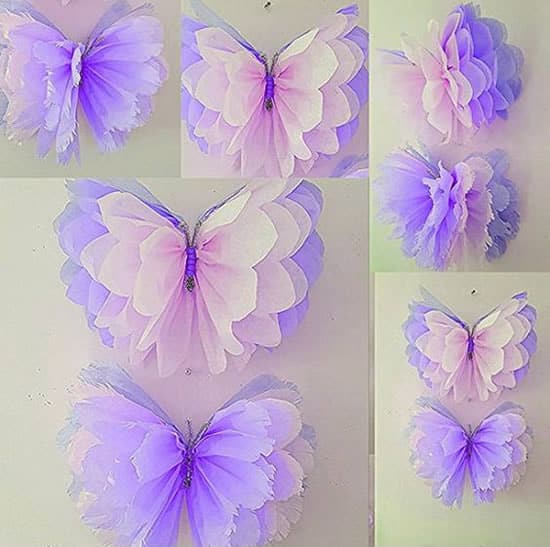 decoracao de festas com borboletas de papel 1