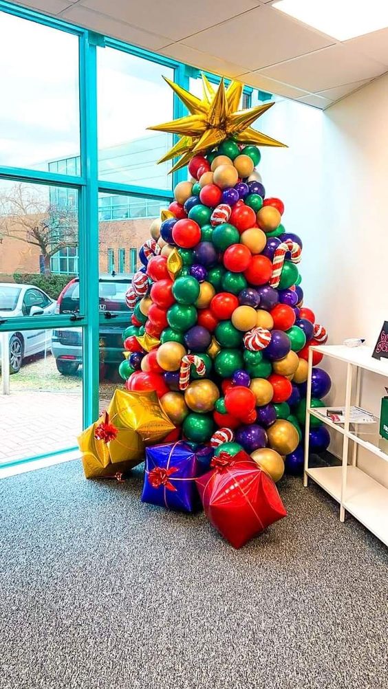 decoracao de natal com baloes 1