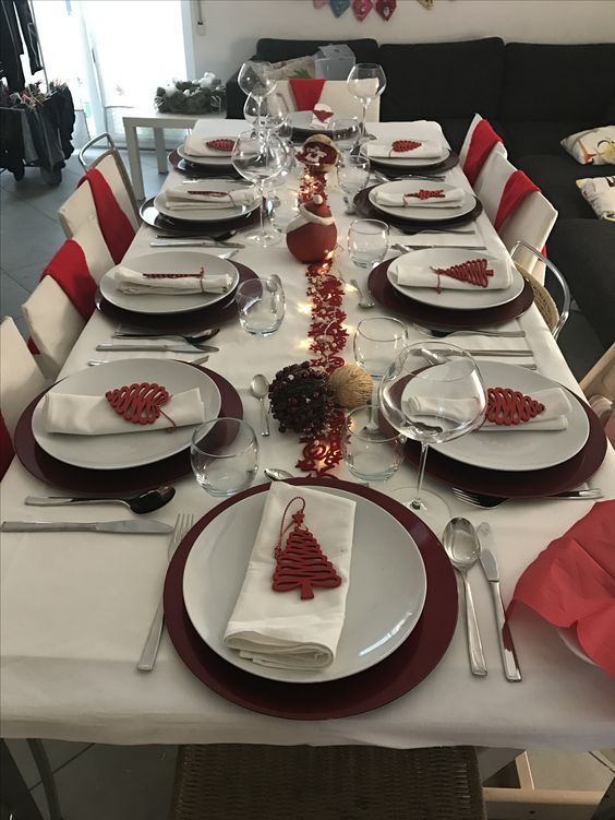 decoracao mesa natal simples