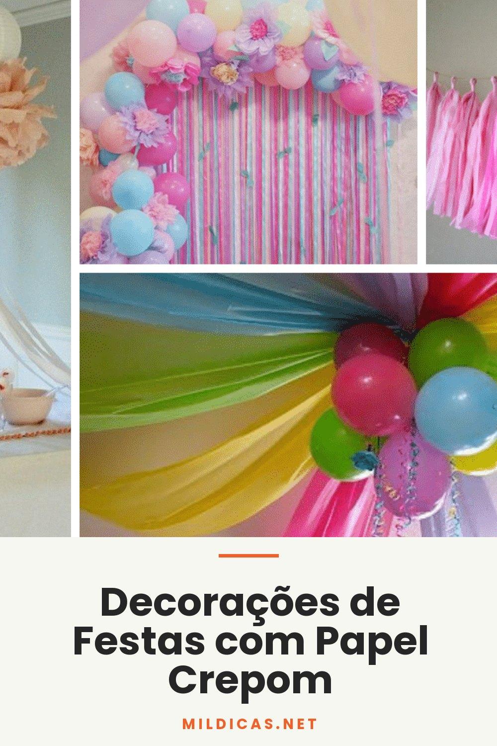 Decorações de Festas com Papel Crepom
