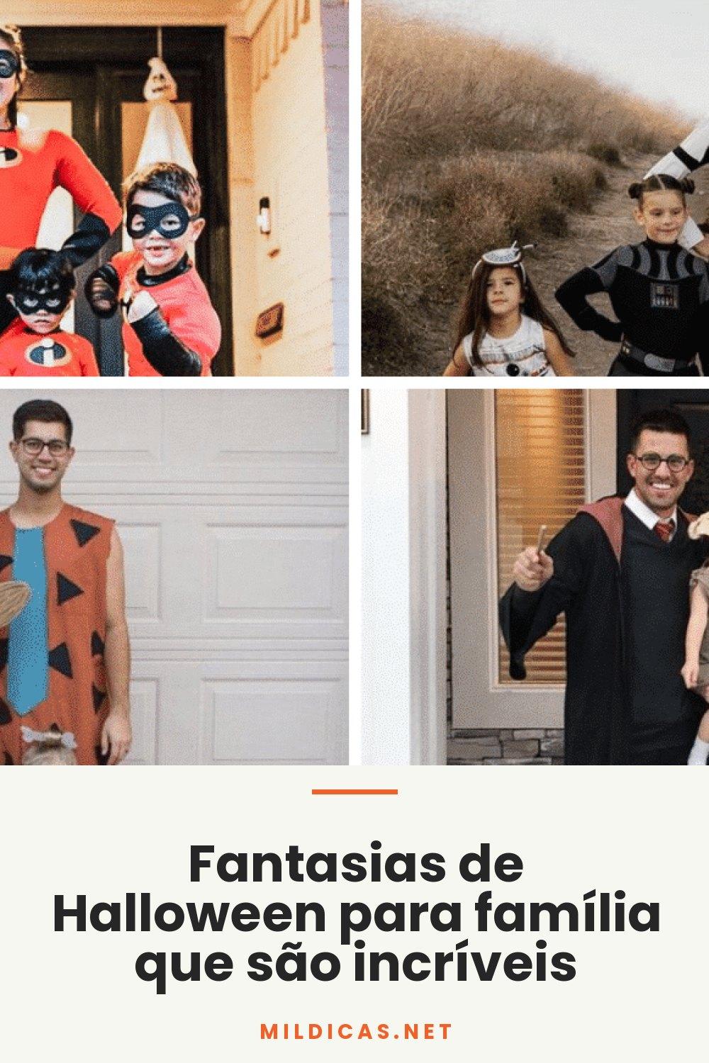 Fantasias de Halloween para família que são incríveis