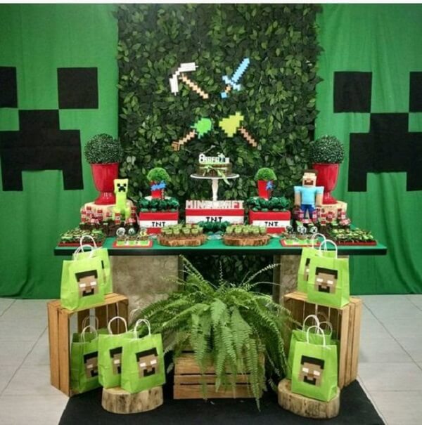 festa minecraft decoracao 1