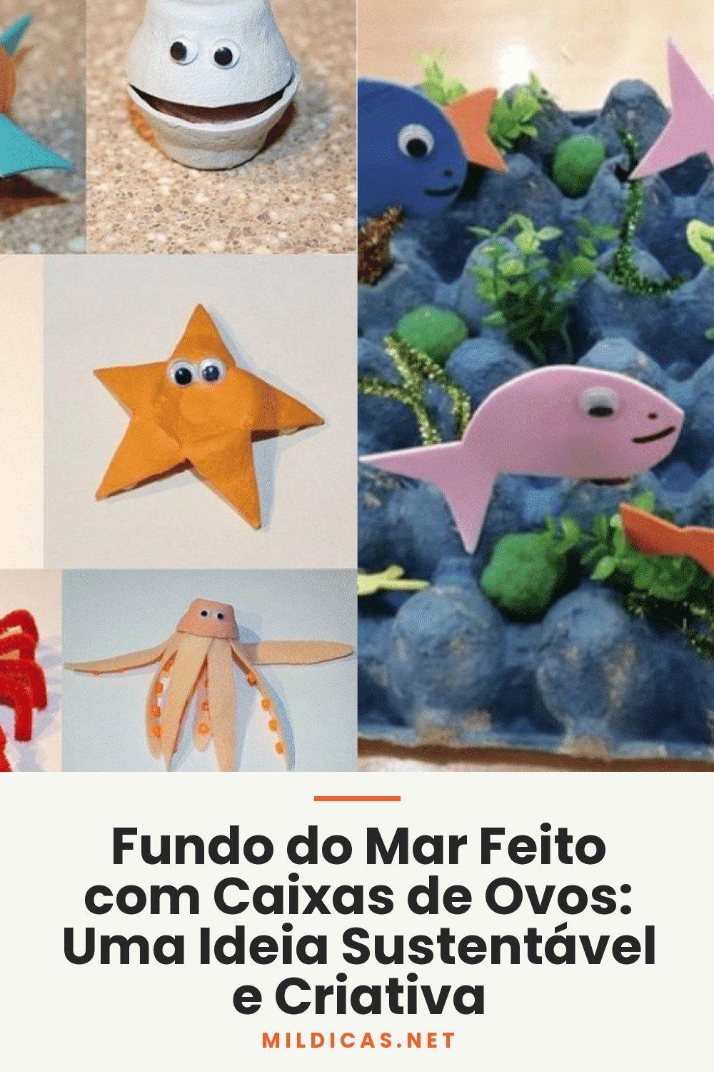 Fundo do Mar Feito com Caixas de Ovos: Uma Ideia Sustentável e Criativa