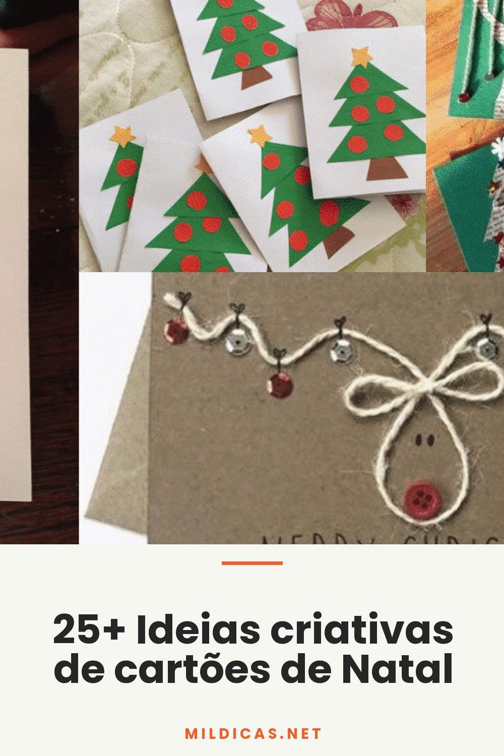 25+ Ideias criativas de cartões de Natal
