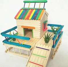 ideias de casas feitas com palitos de picole 6