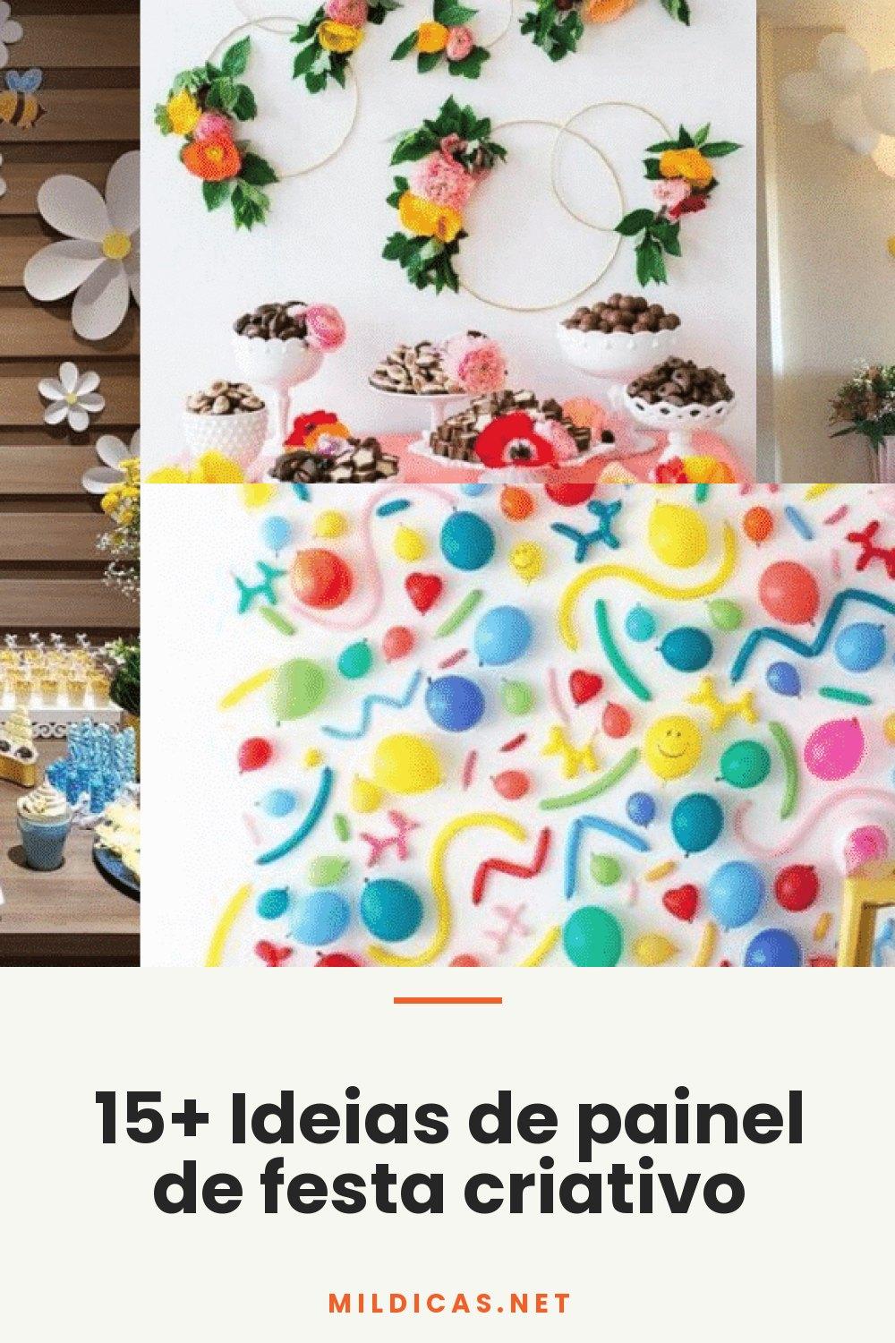 15+ Ideias de painel de festa criativo