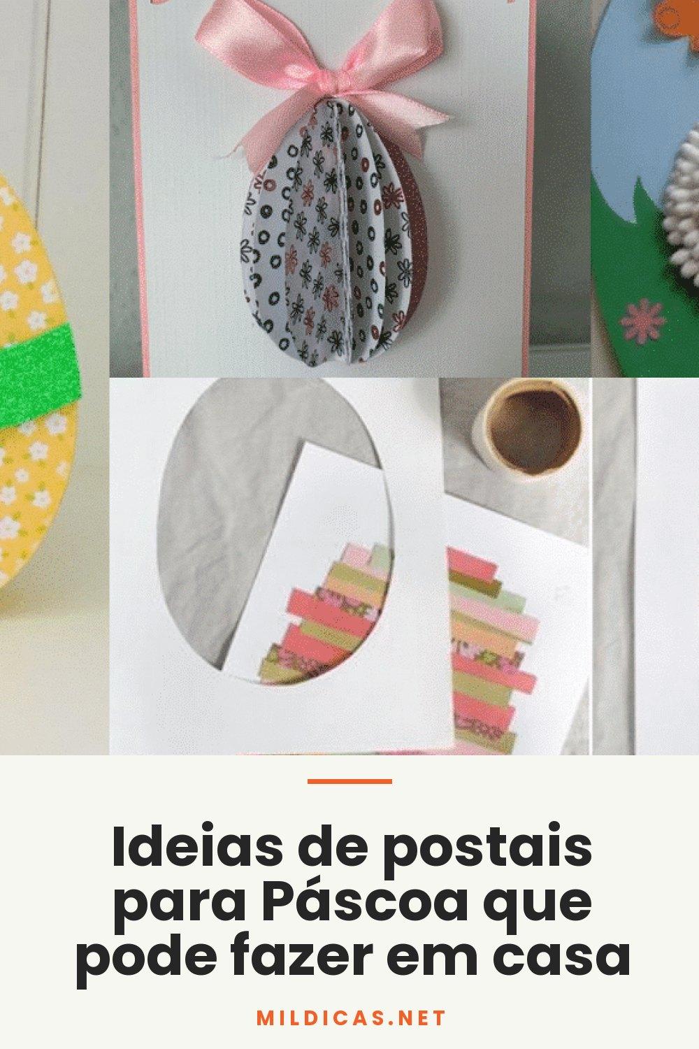 Ideias de postais para Páscoa que pode fazer em casa