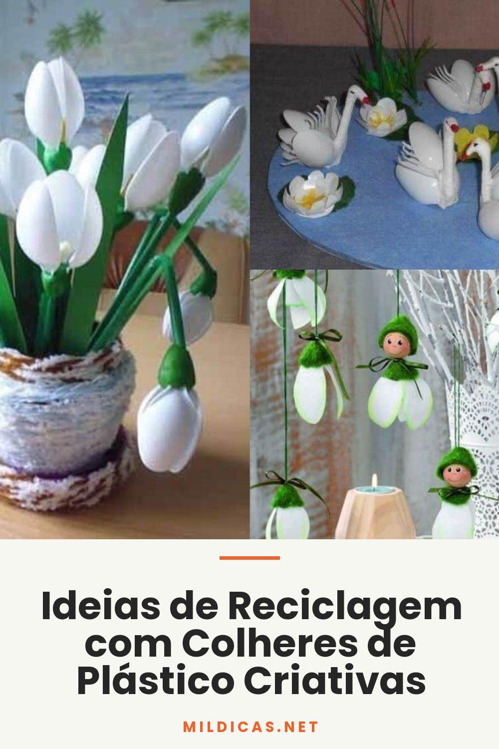 Ideias de Reciclagem com Colheres de Plástico Criativas