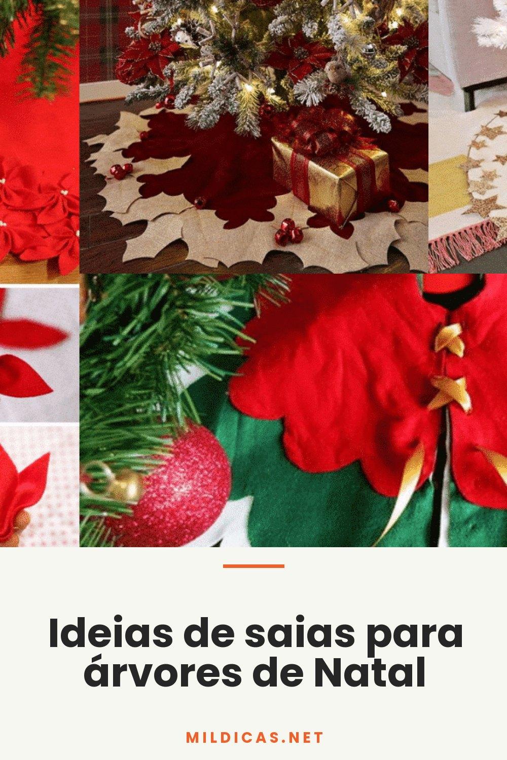 Ideias de saias para árvores de Natal