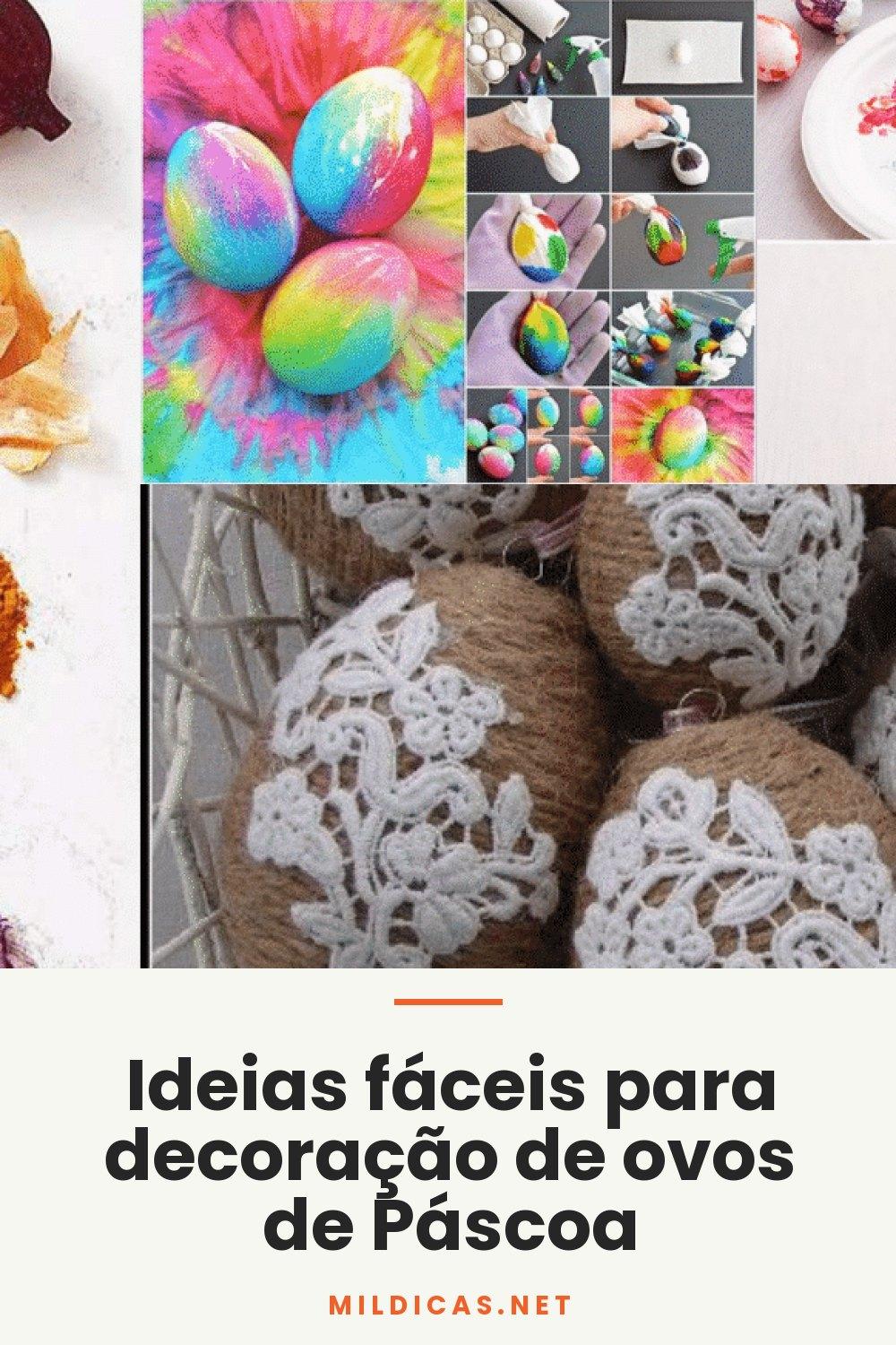 Ideias fáceis para decoração de ovos de Páscoa