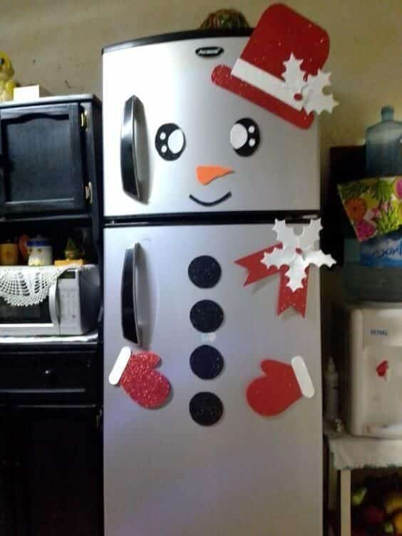 ideias para decorar a porta da geladeira para o natal 2