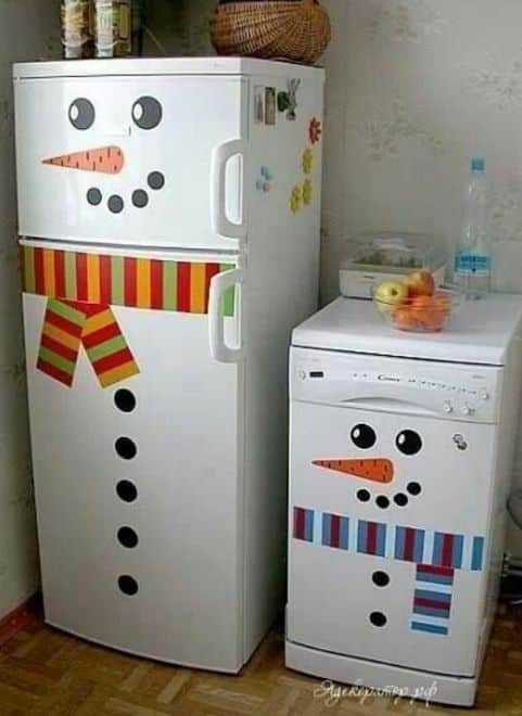 ideias para decorar a porta da geladeira para o natal 5