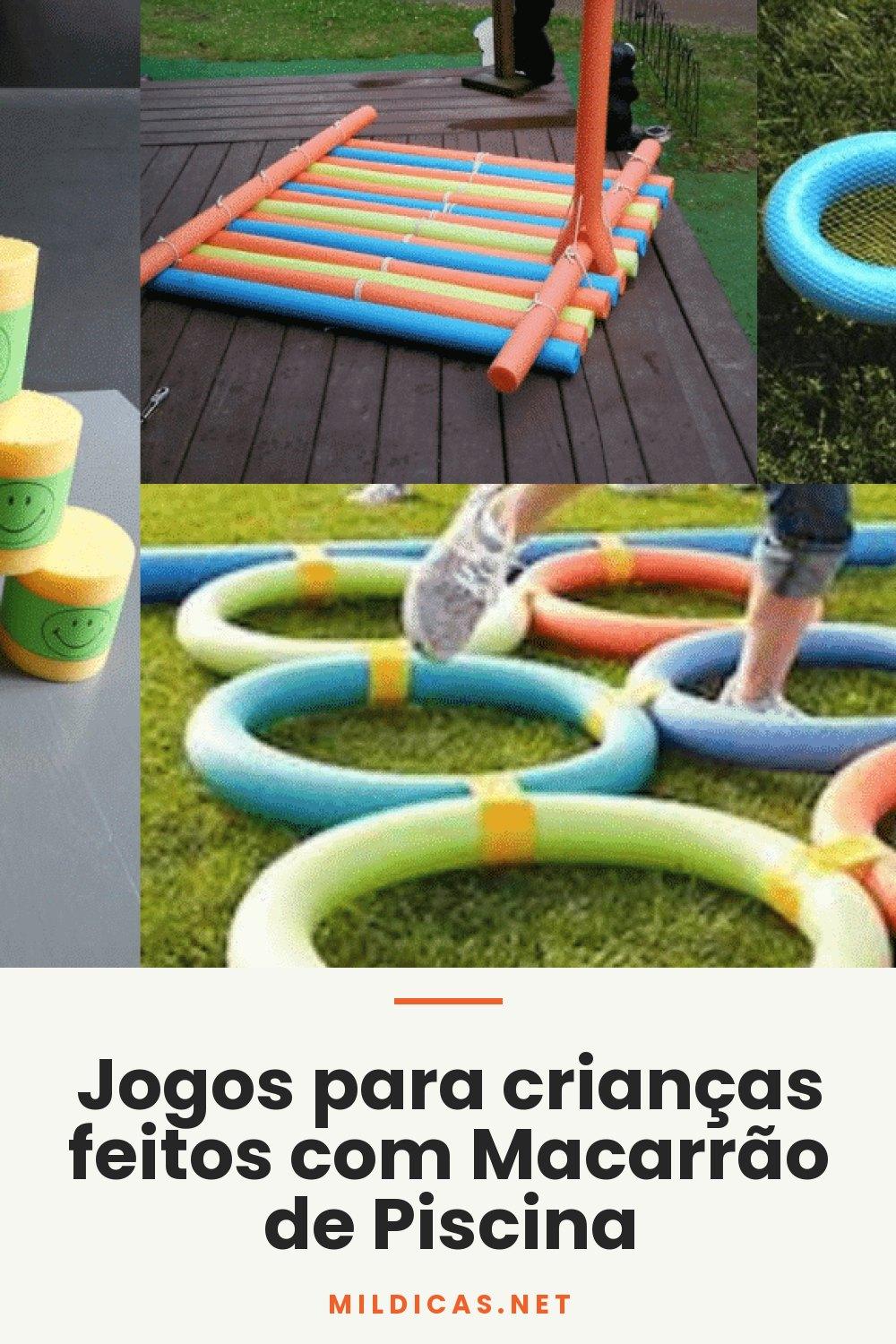 Jogos para crianças feitos com Macarrão de Piscina