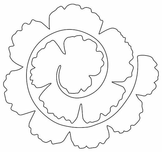 moldes simples de flores de papel 2