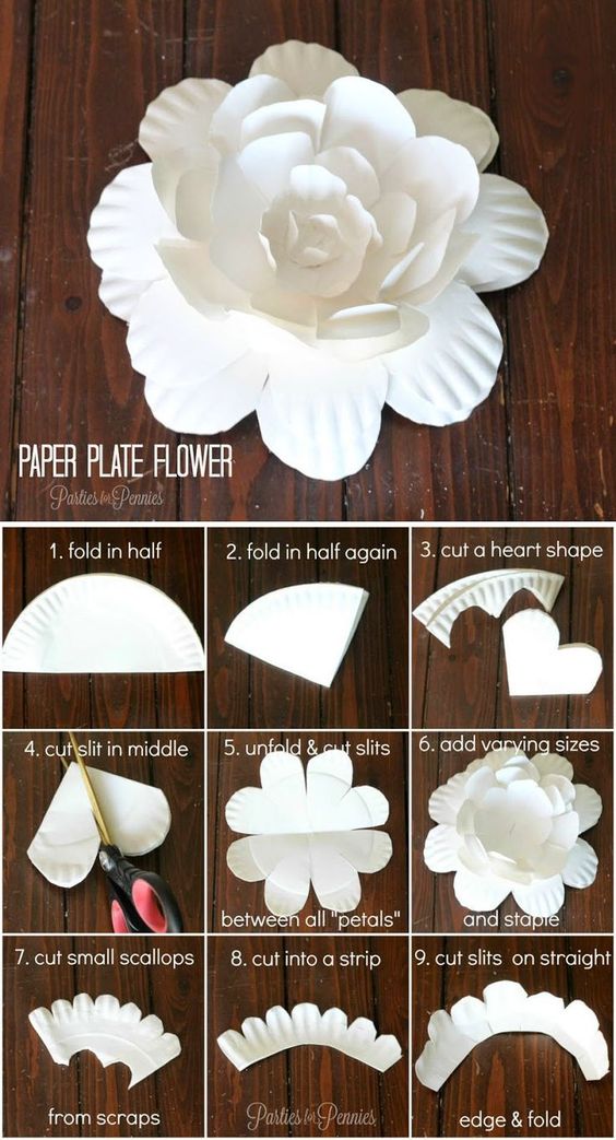 moldes simples de flores de papel 4