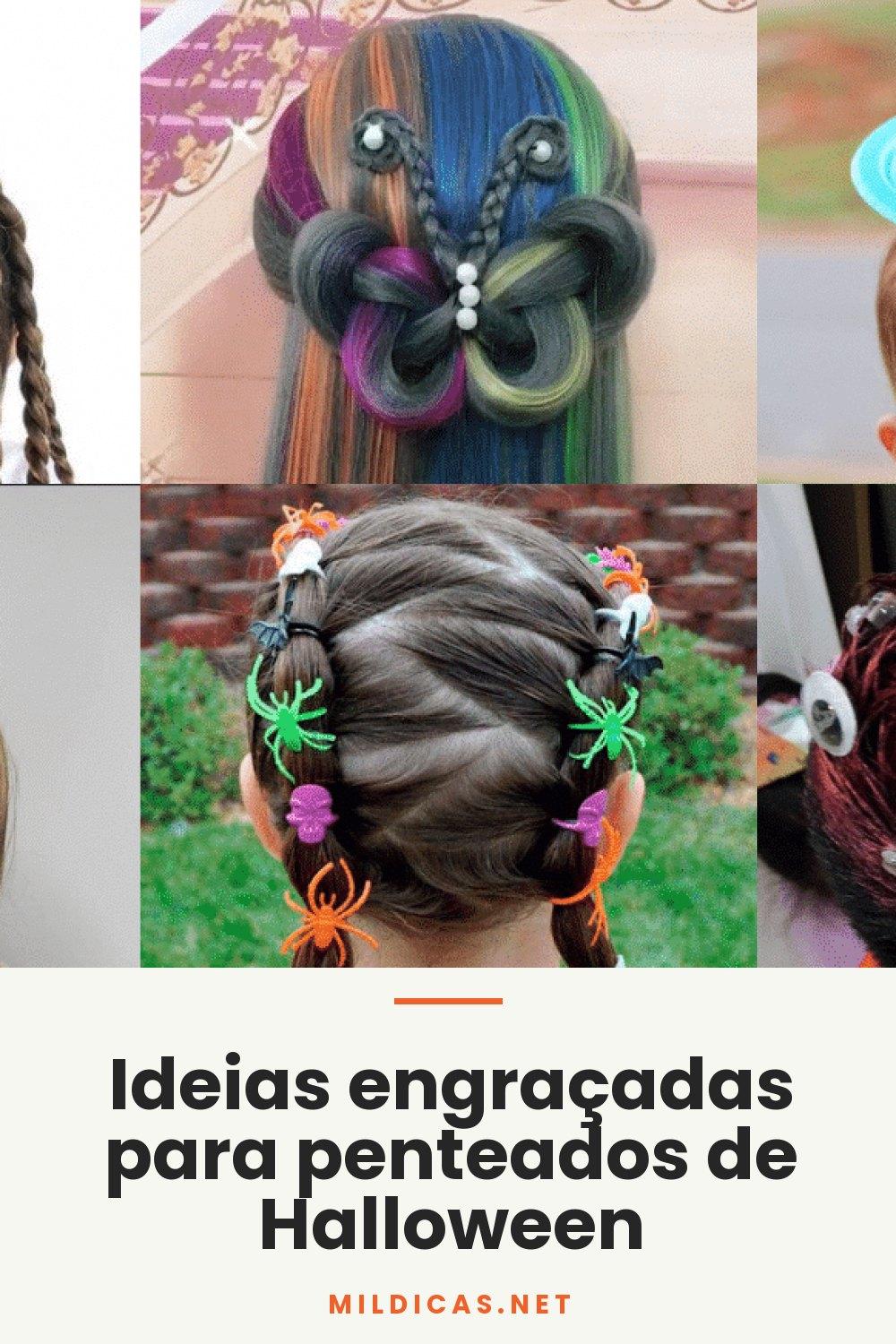 Ideias engraçadas para penteados de Halloween