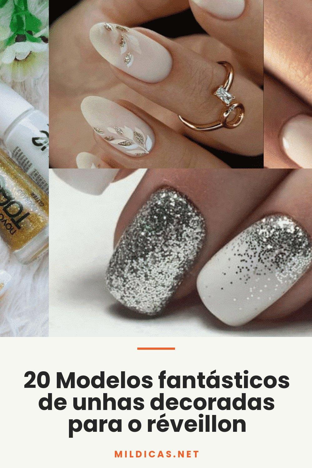 20 Modelos fantásticos de unhas decoradas para o réveillon